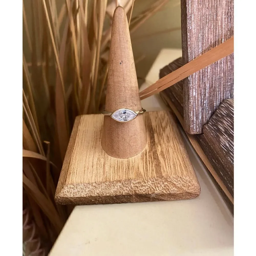 Brass and Rhodium Plated AAA Clear CZ Silver Ring Size 6,7,8,9